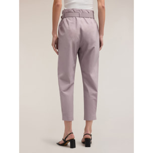Motivi - Pantalones chinos de pierna ancha - Violeta