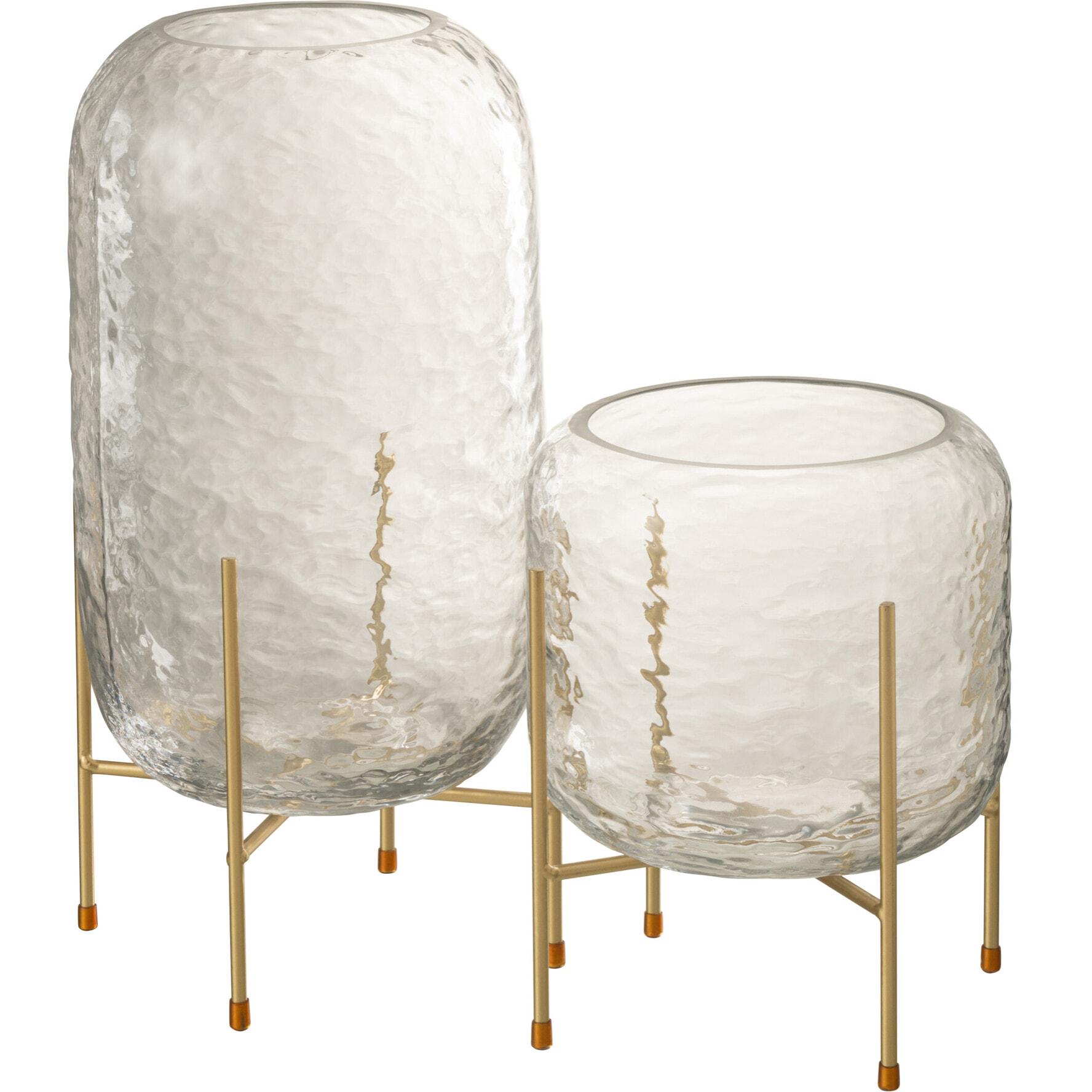 J-Line vase Rond Sur Pied - verre - transparent - large - 37 cm hoog