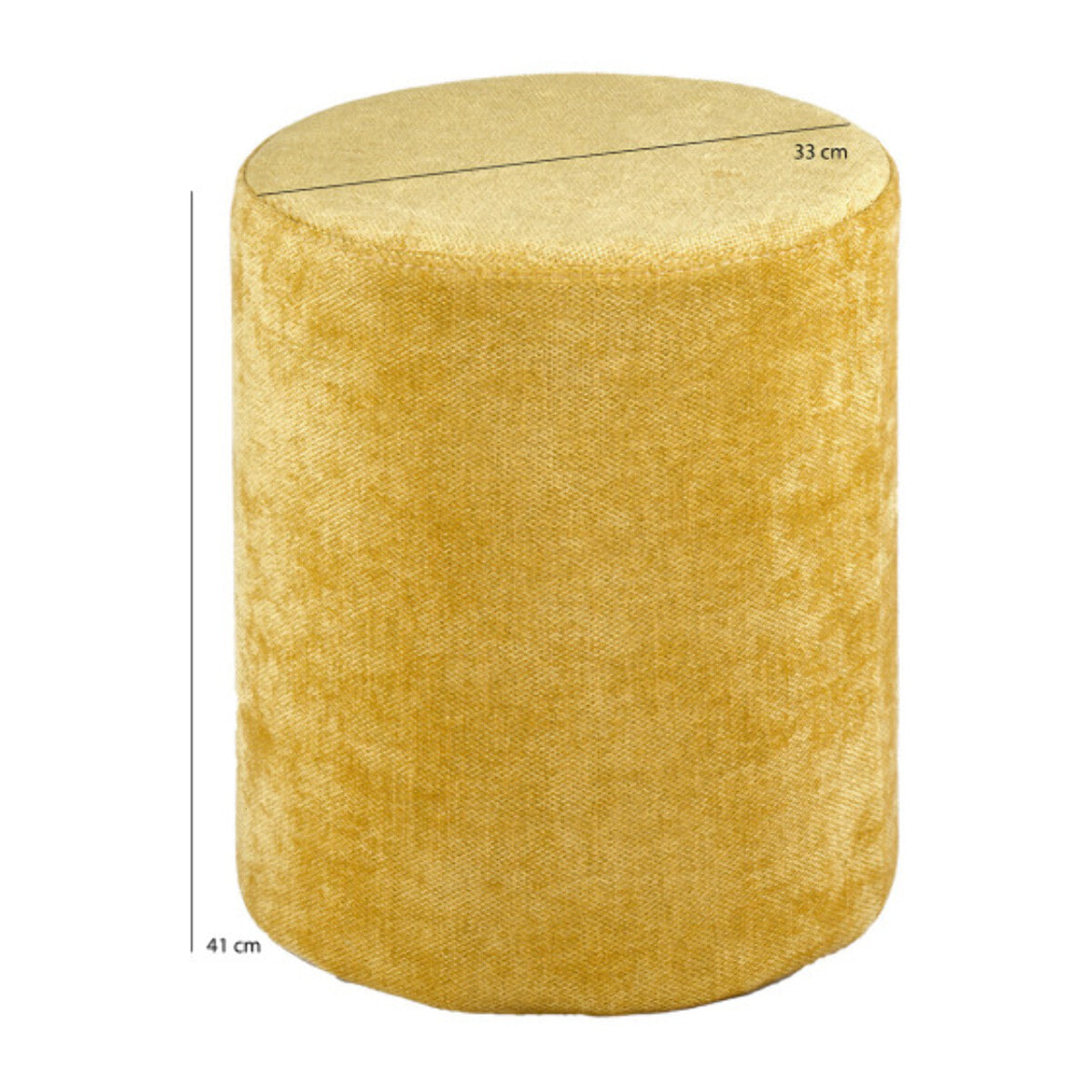 Pouf et repose pied 41 cm cylindrique tissu doux - 2 coloris - TUBE