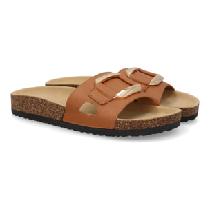 Sandalia plana de mujer, comoda y elegante, diseño moderno con material bio