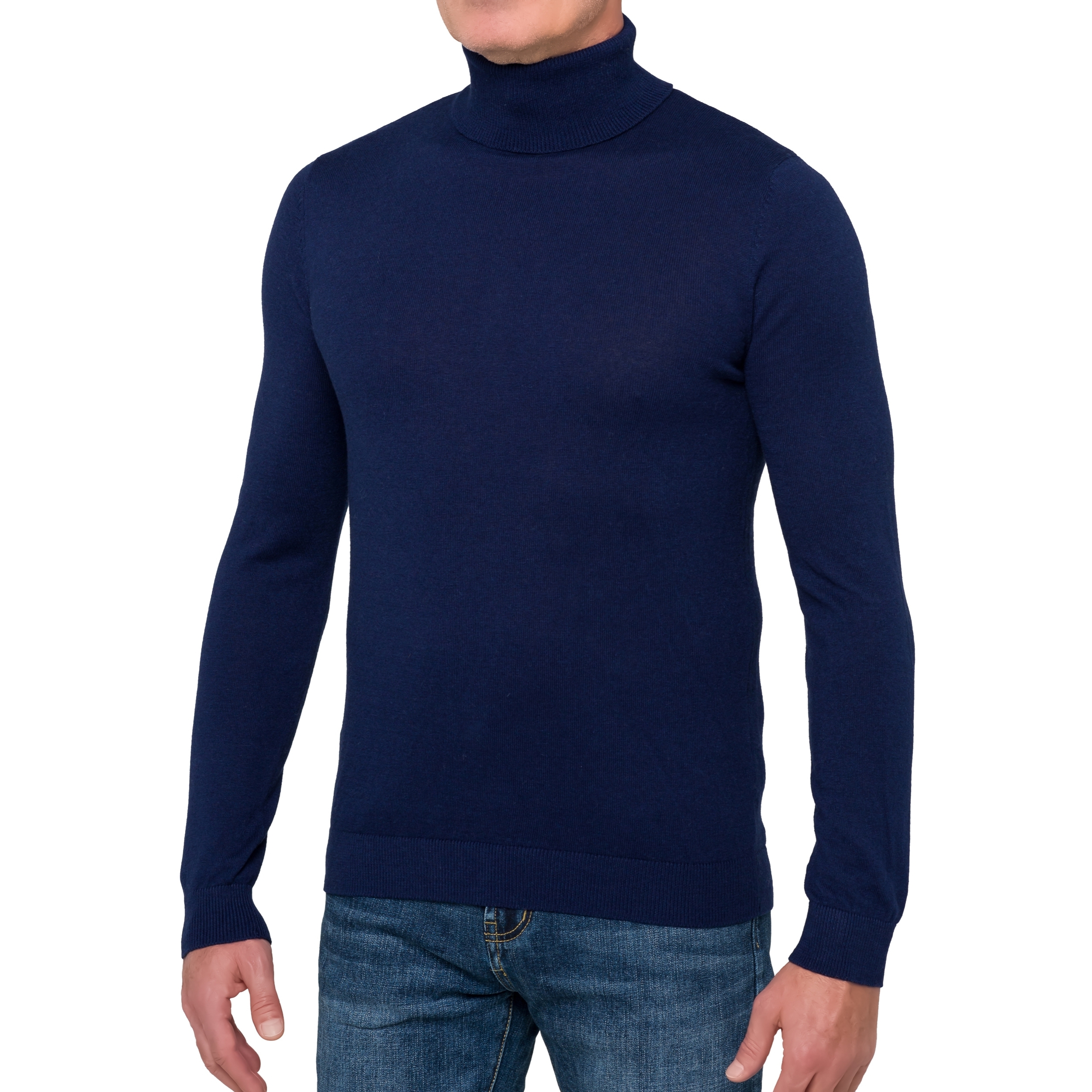 Maglia collo alto Hot Buttered Montagu blu navy