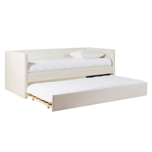 Lit gigogne blanc 90x190 cm ELIE