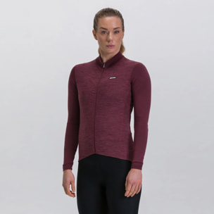 Pure Women's Long Sleeve Jersey - Borgogna