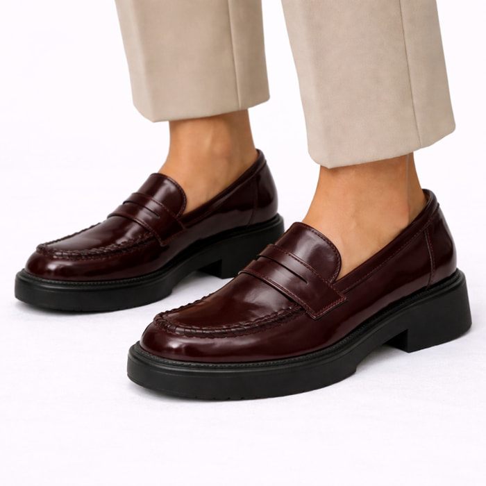 Mocassini con intreccio- tacco 4,5 cm