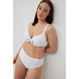 Set bikini strutturato con spalline larghe bianche
