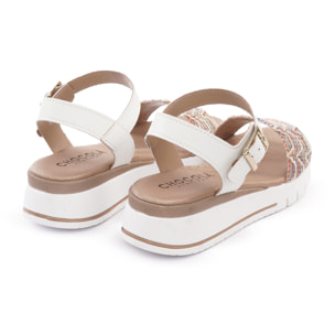 SANDALO ZEPPA FASCIA MOREIRA BIANCO