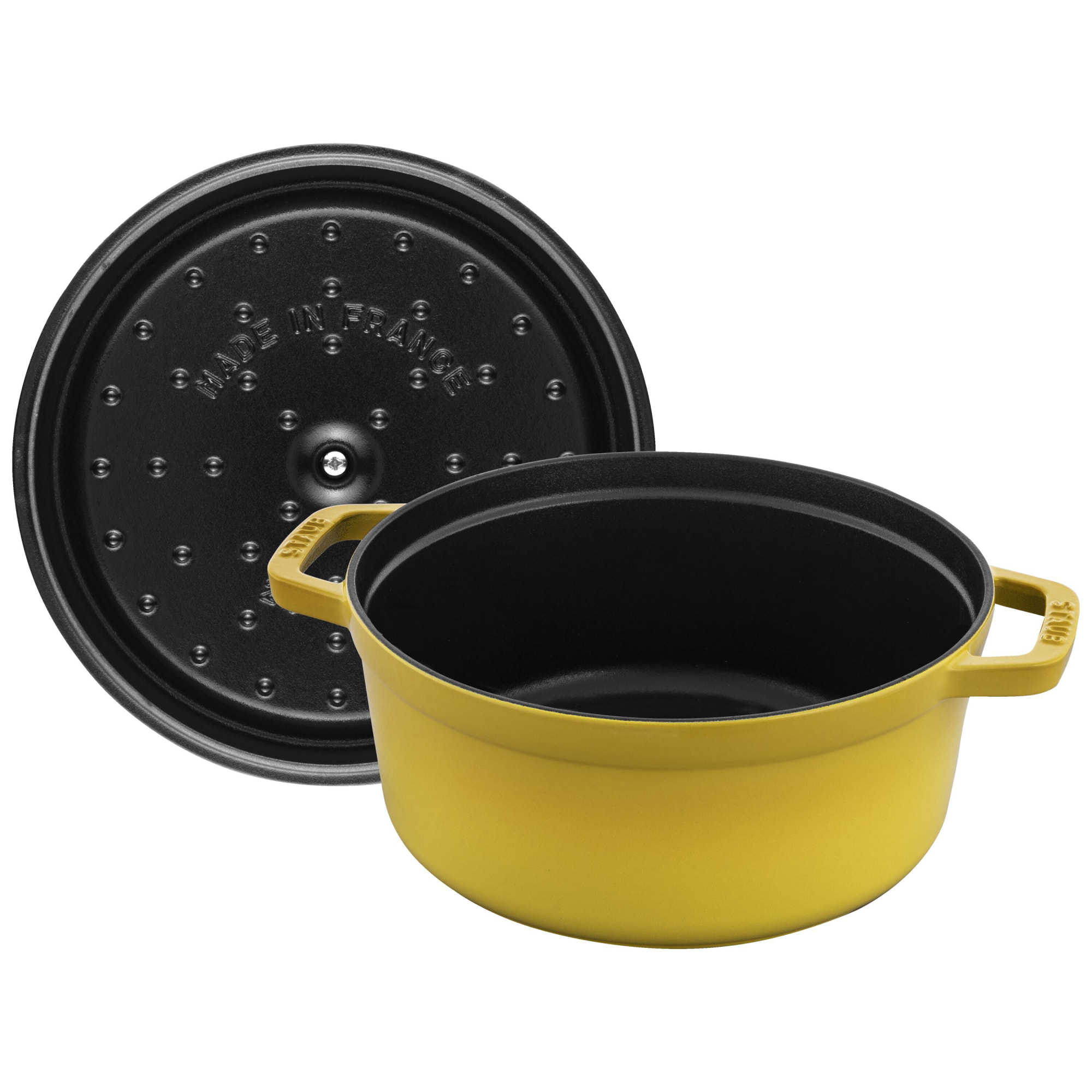 Cocotte en fonte 20 cm, Rond(e), Citron Staub