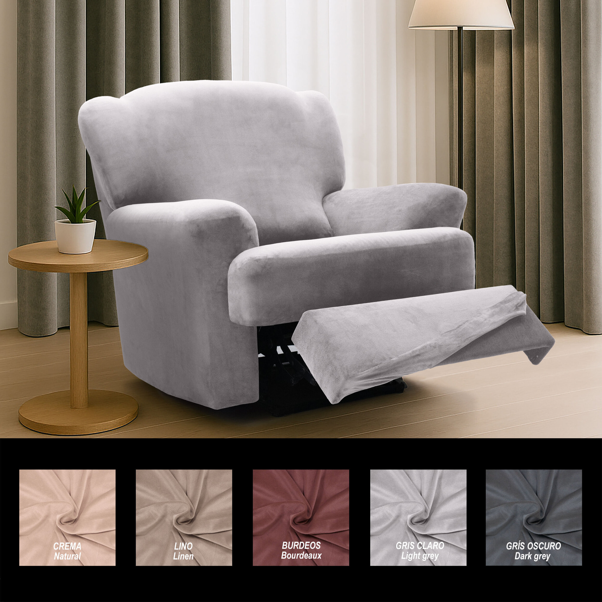 Funda TERCIOPELO ANTIMANCHAS Multi elástica para RELAX modelo VERONICA