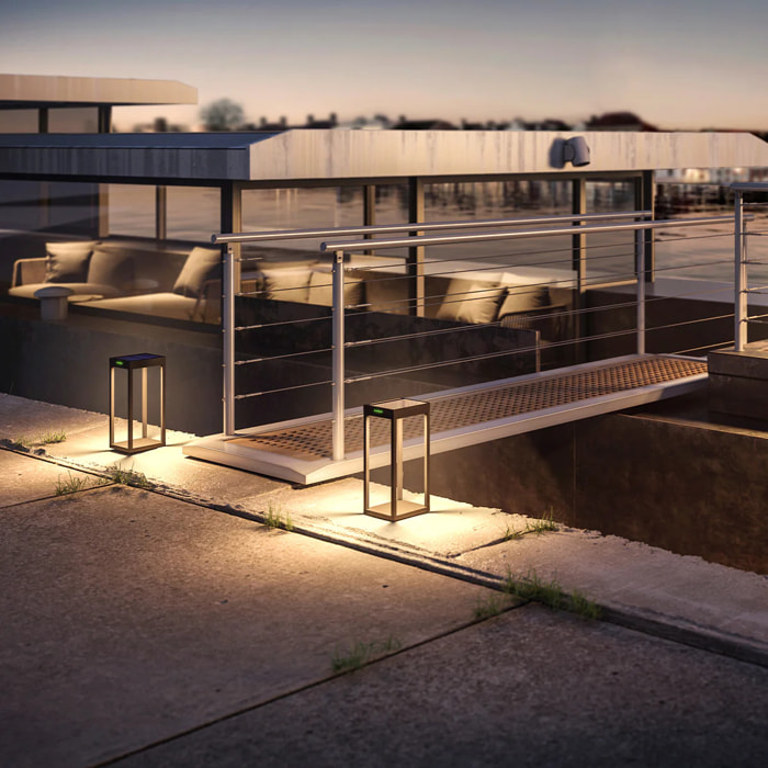 Borne solaire aluminium RADIA MINI H35CM