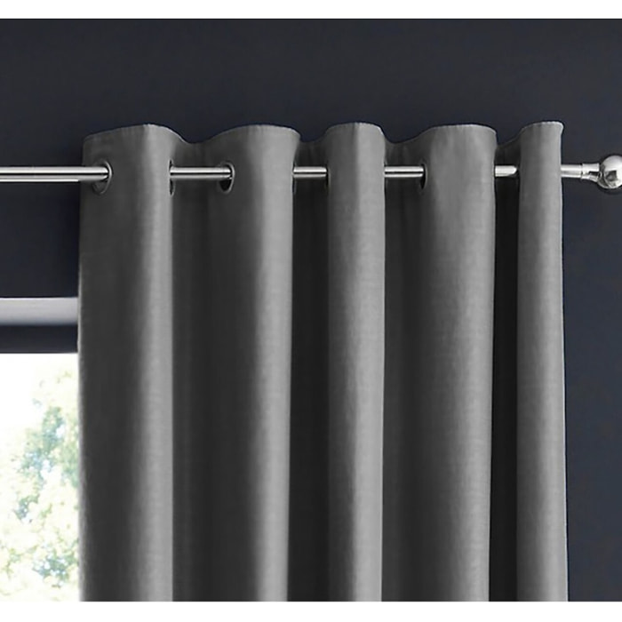 Rideau uni Occultant 140x280cm 100% Polyester Anthracite