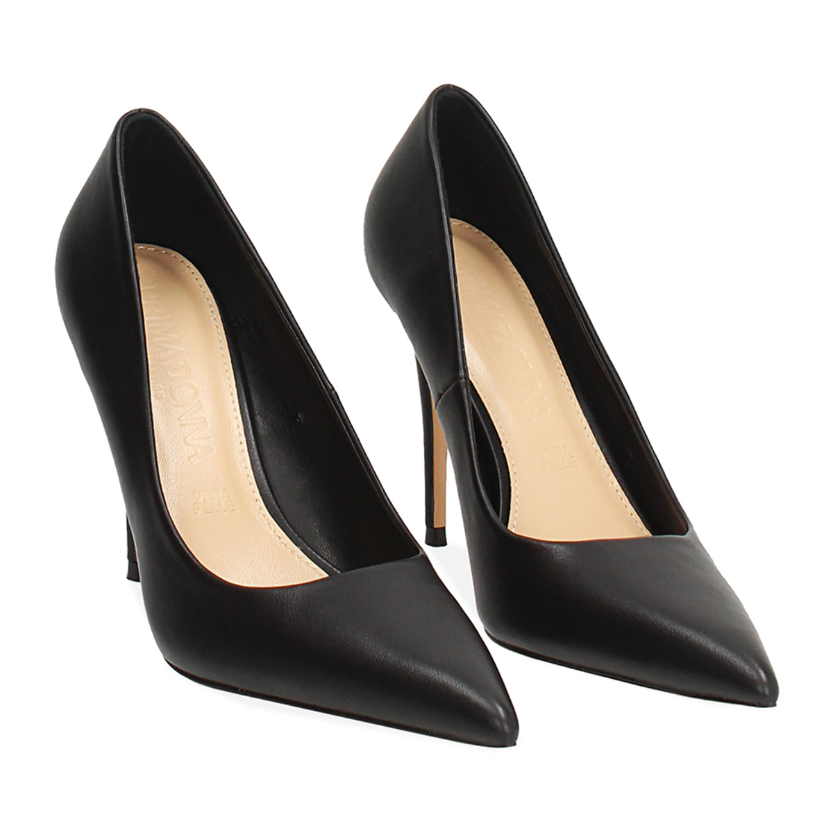 Zapato de salón negro tacón 10 cm