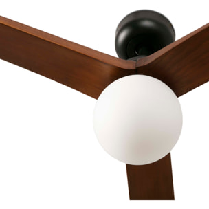 KLIM L Ventilatore a soffitto  nero/noce E27