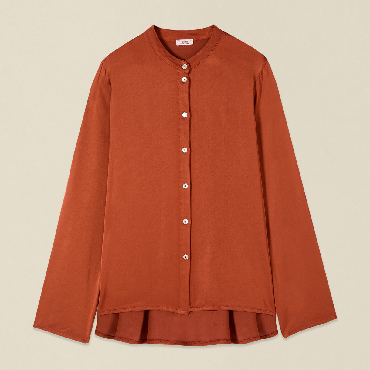 Oltre - Blusa in raso di viscosa - Arancione