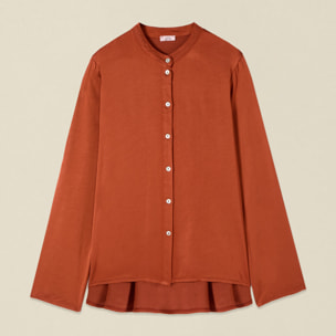 Oltre - Blusa in raso di viscosa - Arancione