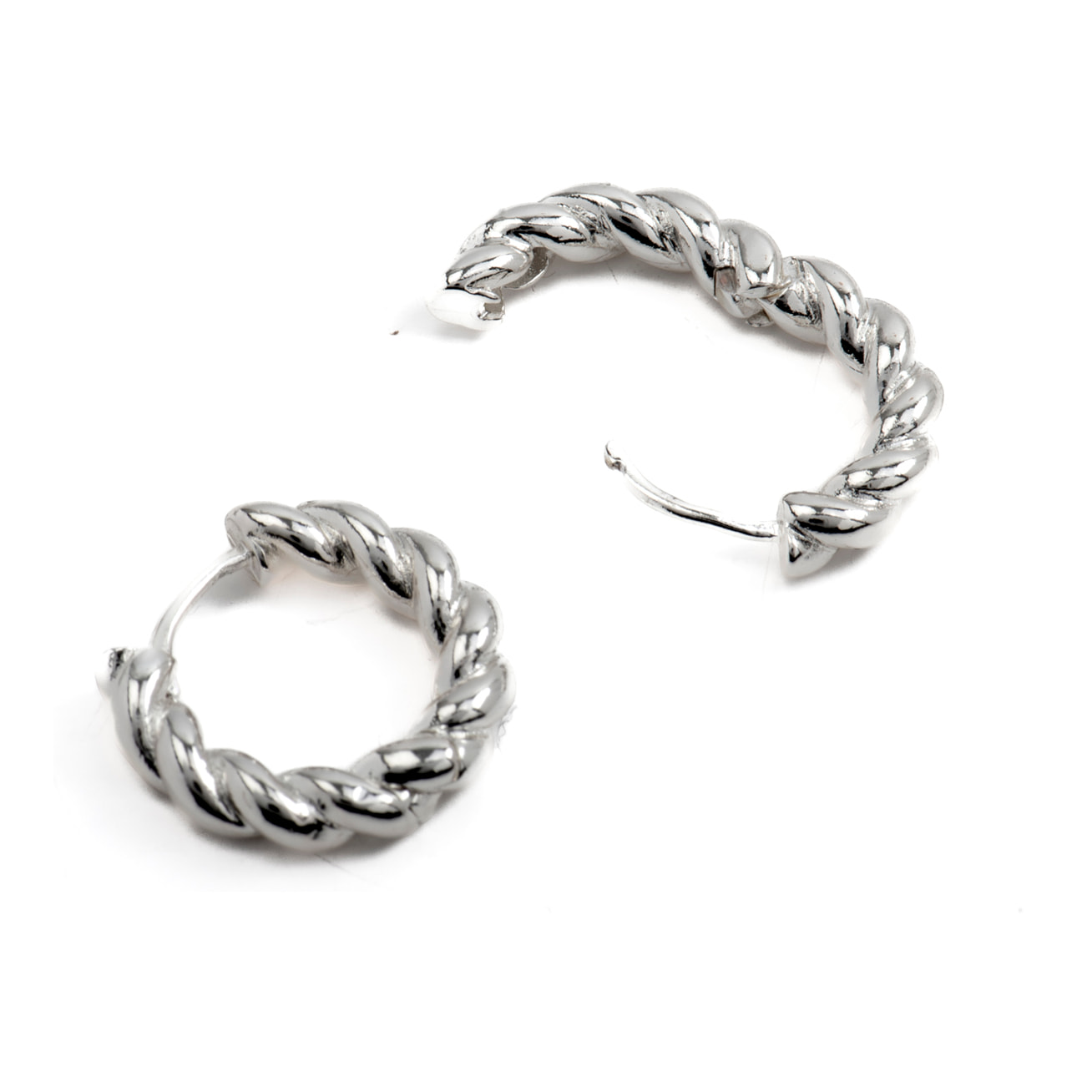 Pendientes de 18,5mm de diámetro acabado plata