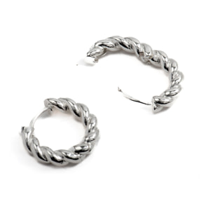 Pendientes de 18,5mm de diámetro acabado plata