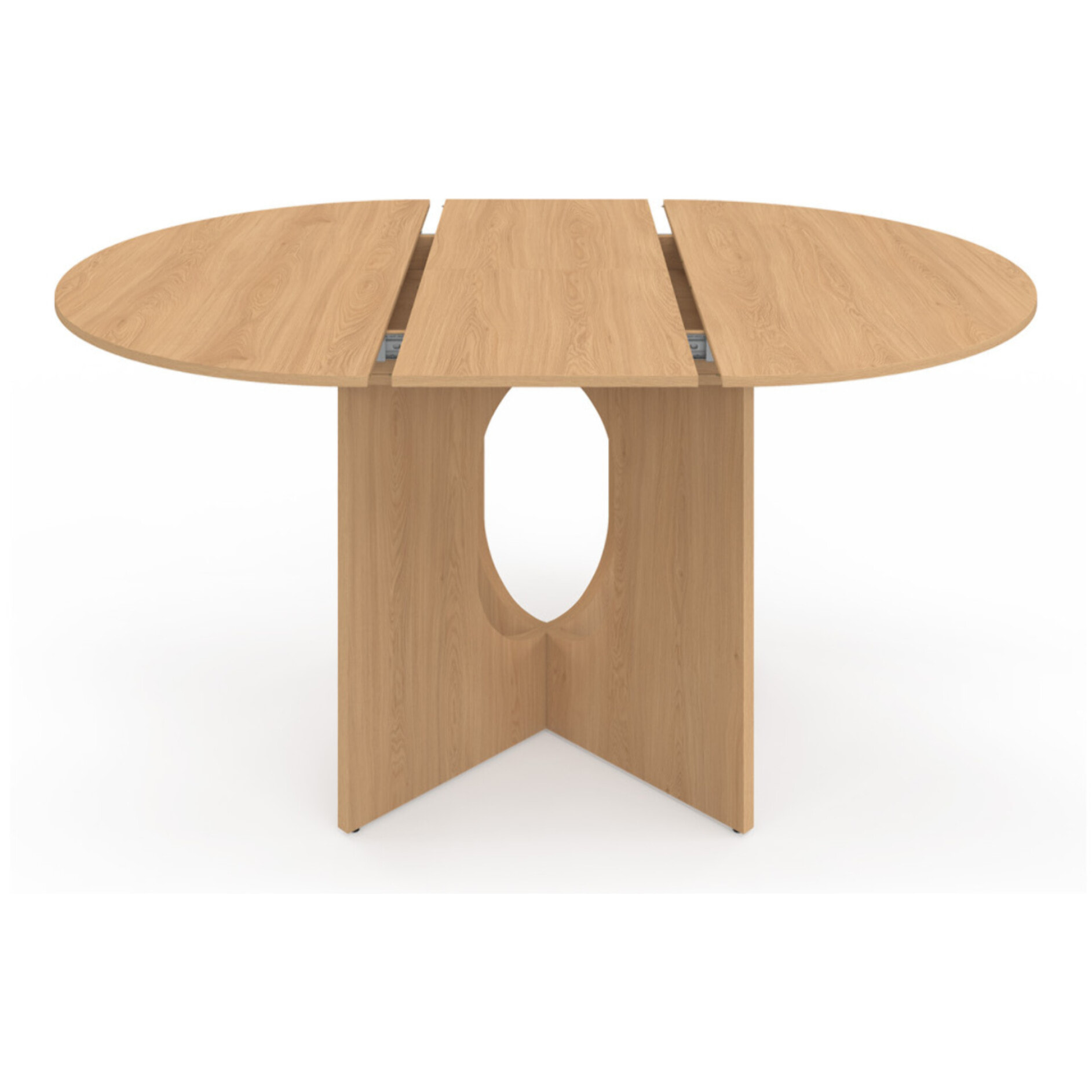 Table à manger ronde extensible Mathis Ø110-150cm bois