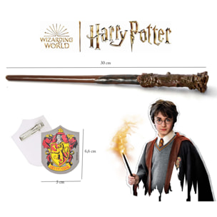 Bacchetta Harry Potter (30Cm) Con Stemma Gryffindor In Giftbox