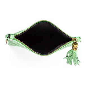 Alzano bolso bandolera mujer. Piel auténtica Gamuza grabado serpiente.