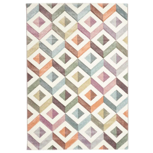 Tapis salon et chambre tissé motif géométrique RARI