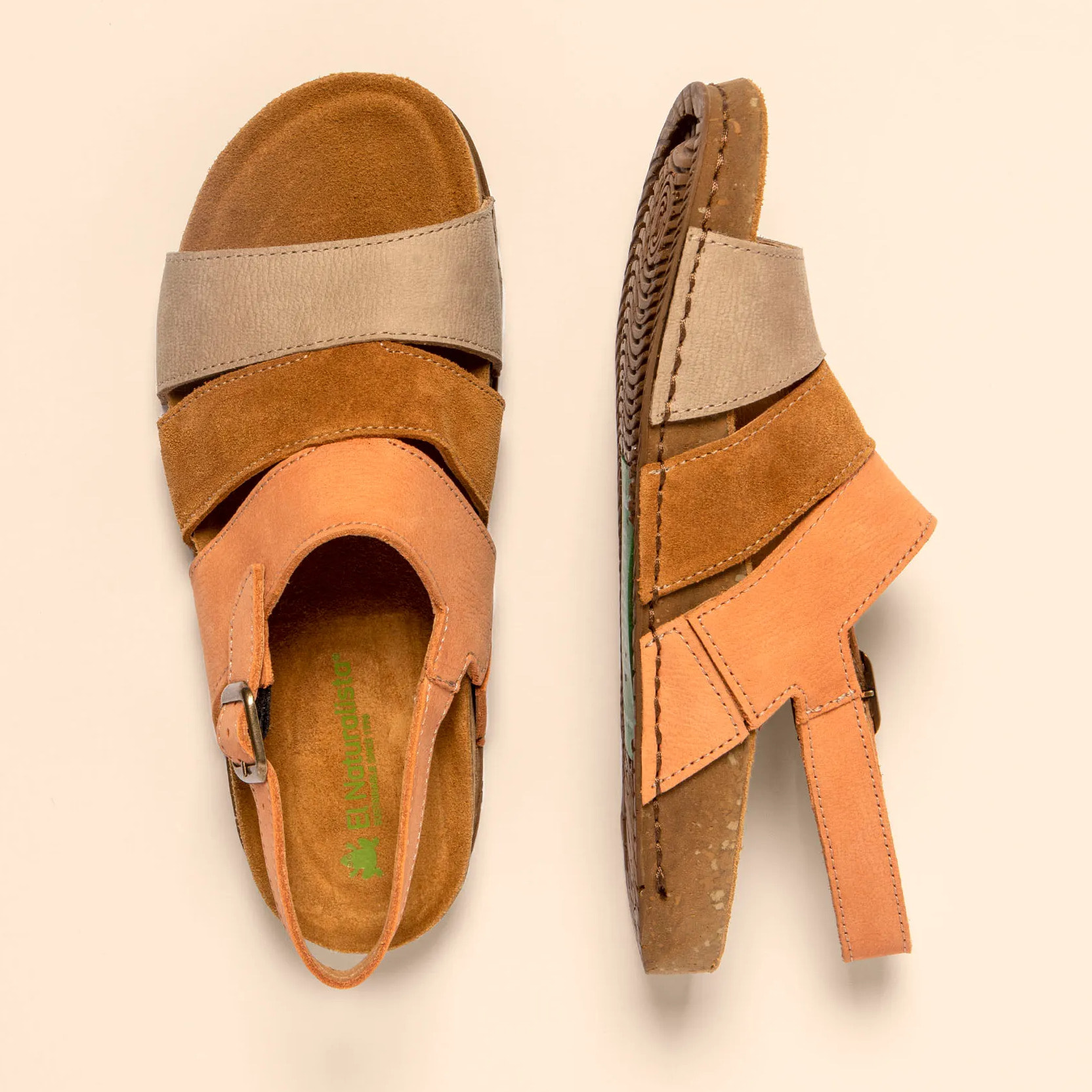 Sandalias N5798 MULTI LEATHER MULTI PEACH/ BALANCE color Multi peach
