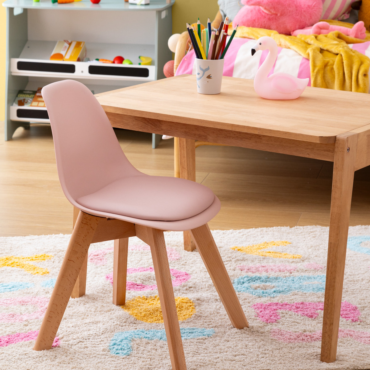 Chaise enfant "Baya" rose