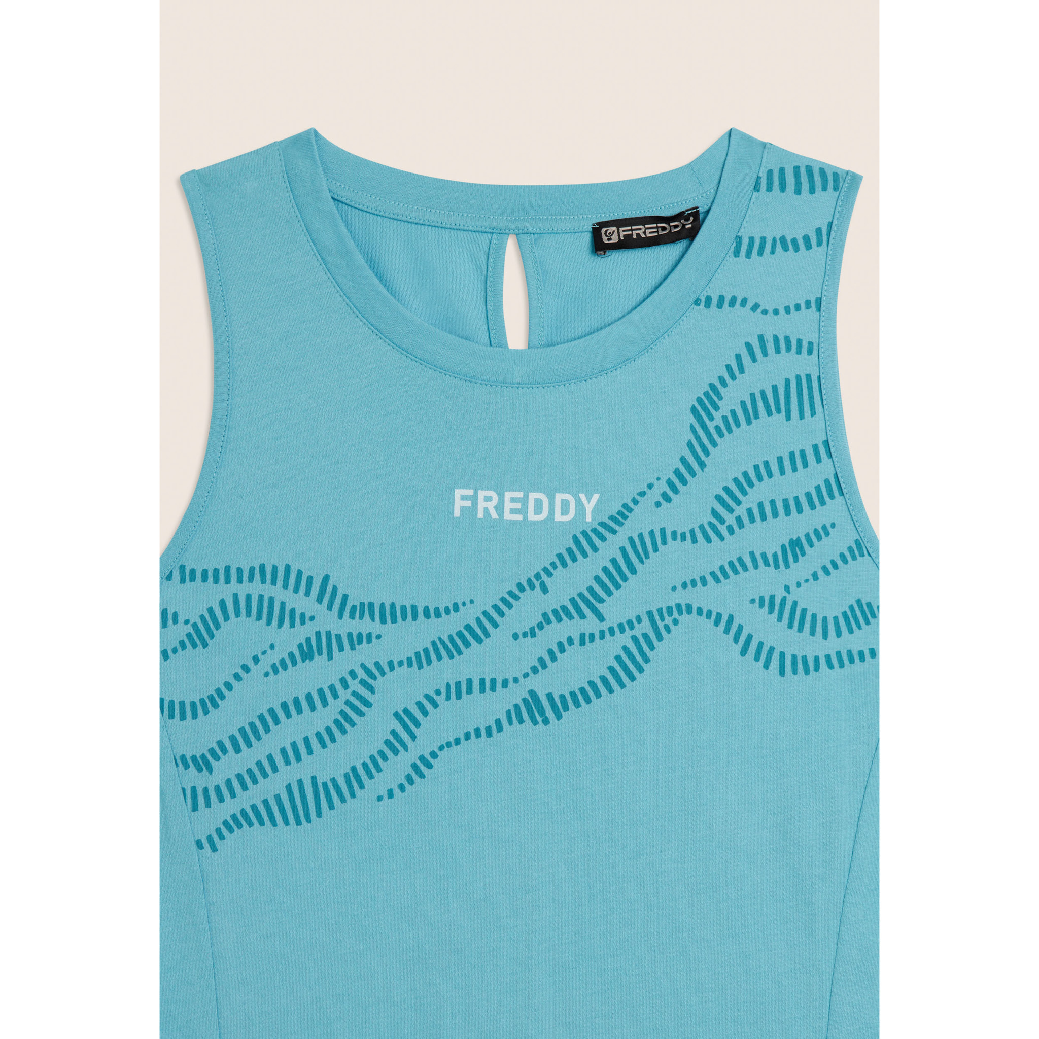 Abito con Motivo Grafico e Dettaglio Cut-Out