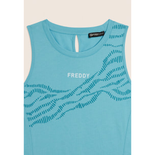 Abito con Motivo Grafico e Dettaglio Cut-Out