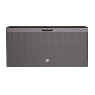 Baúl de jardín BOXE RATO PLUS de 114x47x59,4cm - 290L en Ocre oscuro, arcón exterior almacenaje resistente