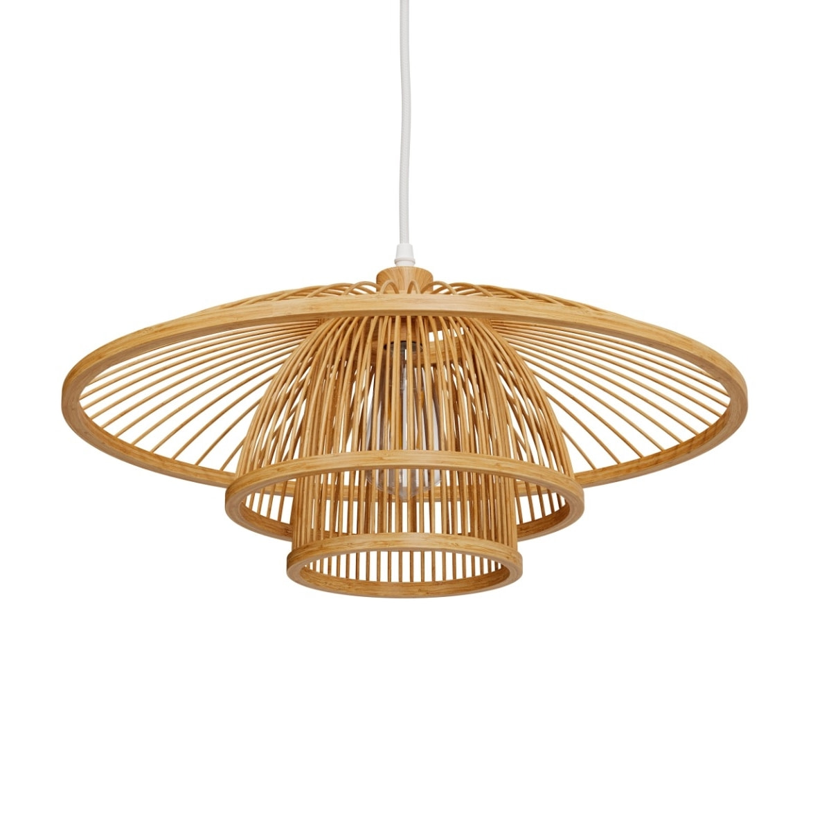 Suspension Mirabel en bambou naturel D50 cm