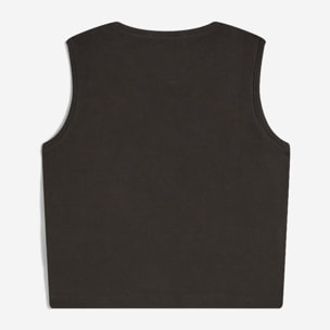 Crop top slim fit in tessuto jersey effetto vissuto