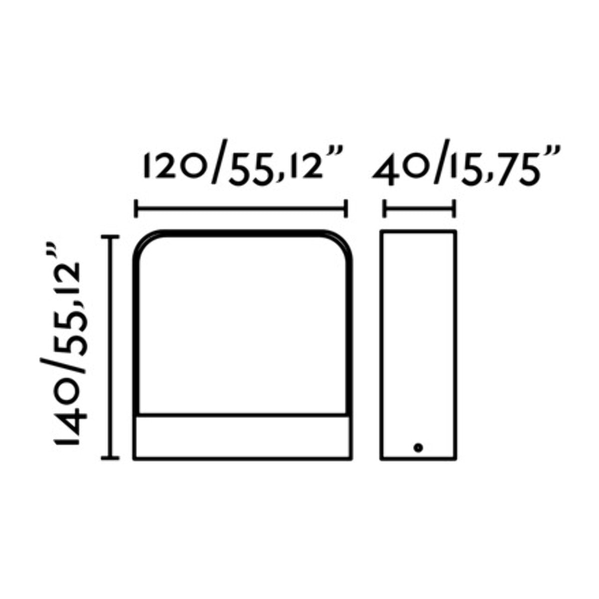AXEL Aplique gris oscuro