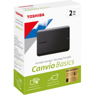 Disque dur externe TOSHIBA Pack 2To canvio basics + housse