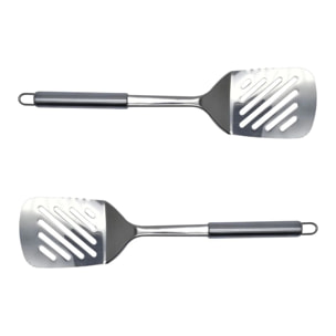 Set de 2 ustensiles de cuisine spatule de cuisine inox Fackelmann Elemental