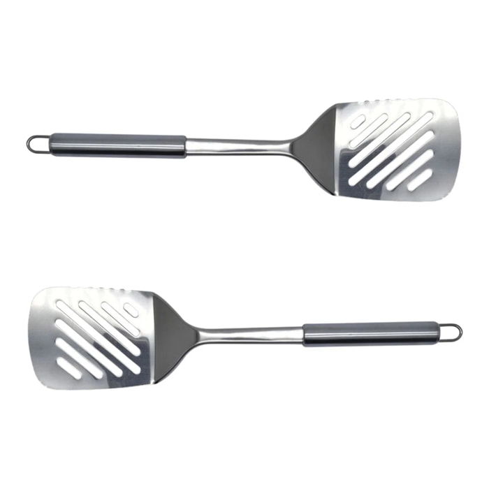 Set de 2 ustensiles de cuisine spatule de cuisine inox Fackelmann Elemental