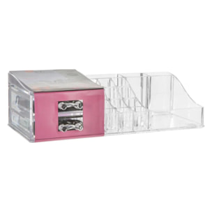 Organiseur 2 tiroirs Transparent Selena