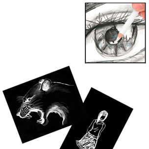 12 packs LÁPIZ DE CARBONCILLO BLANCO 2 Uds.