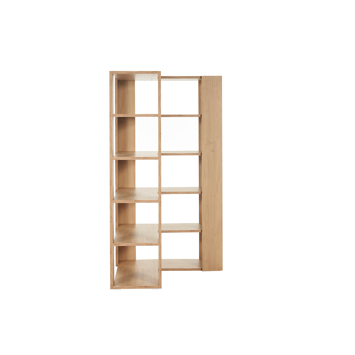 Bibliothèque étagère d'angle finition bois clair chêne L95 cm MUSSO