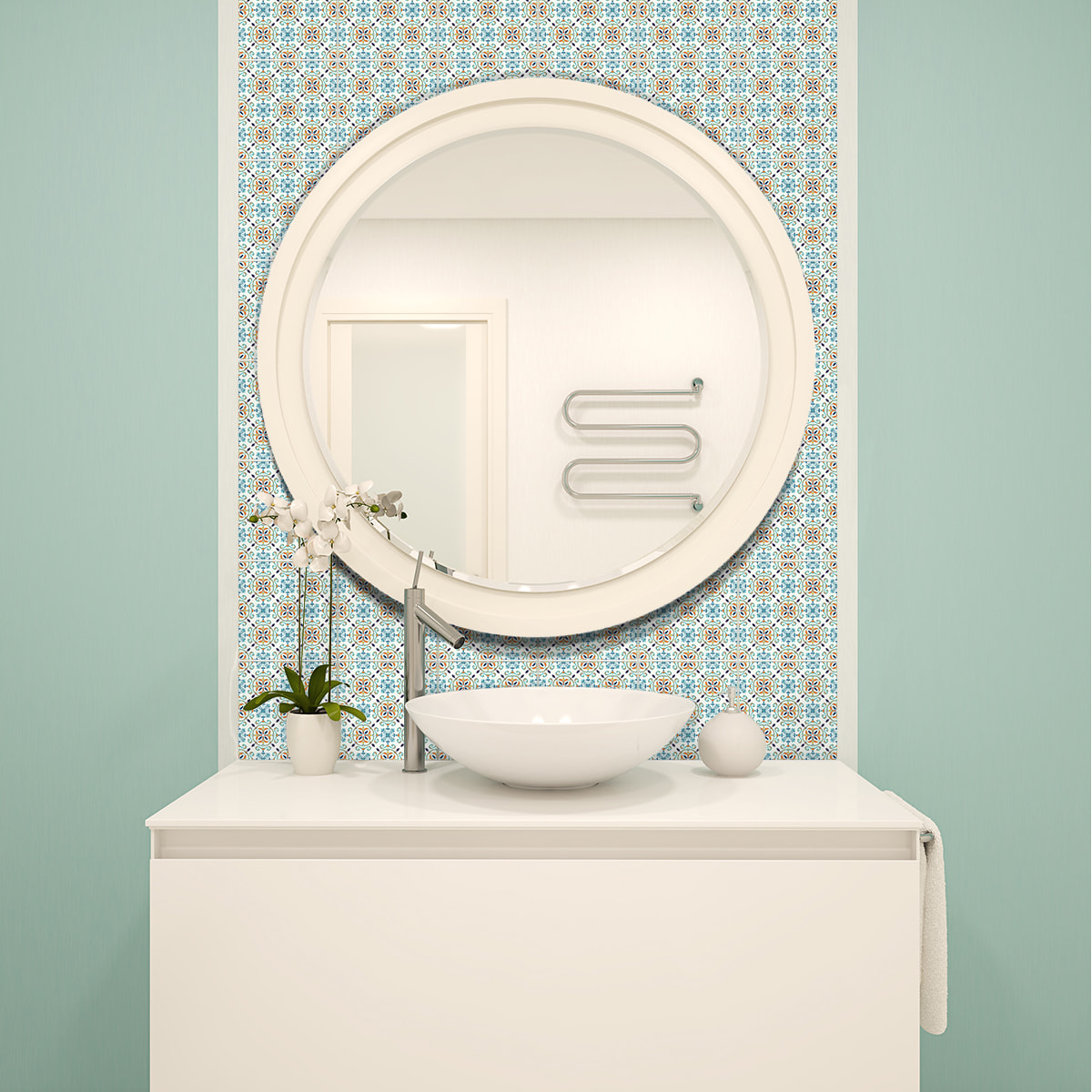 Stickers muraux - Sticker Mural Carrelage adhésif Cuisine Salle de Bain - 24 STICKERS CARRELAGES AZULEJOS RODOLFO