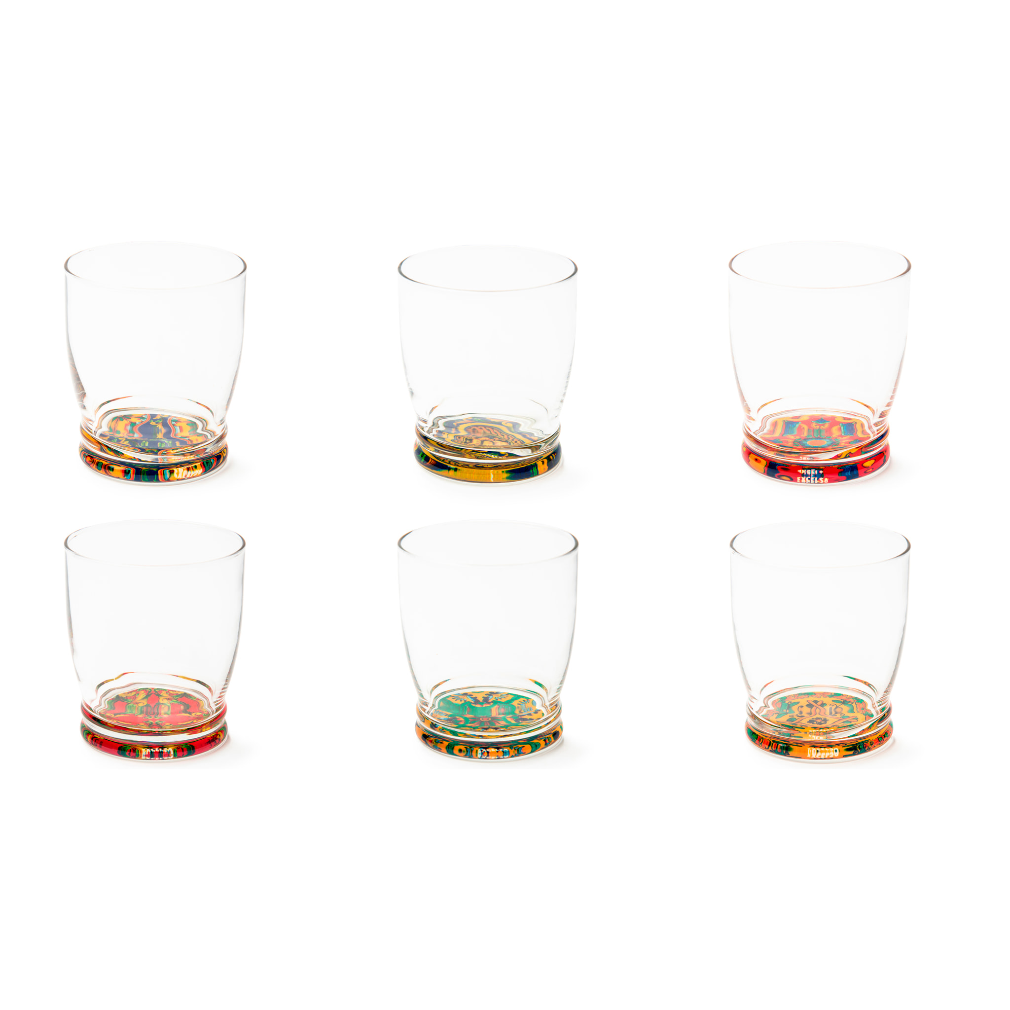 Set de 6 Verres Excelsa – Trinacria, Verre Multicolore