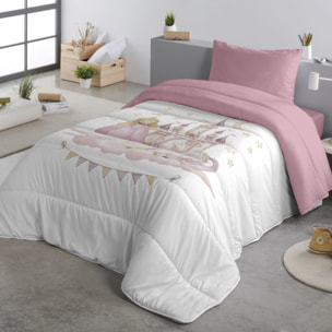 Naturals - Edredón Nórdico Estampado - Infantil - 100% Poliéster Microfibra - 300 gr/m² con Tacto Pluma - Aurora