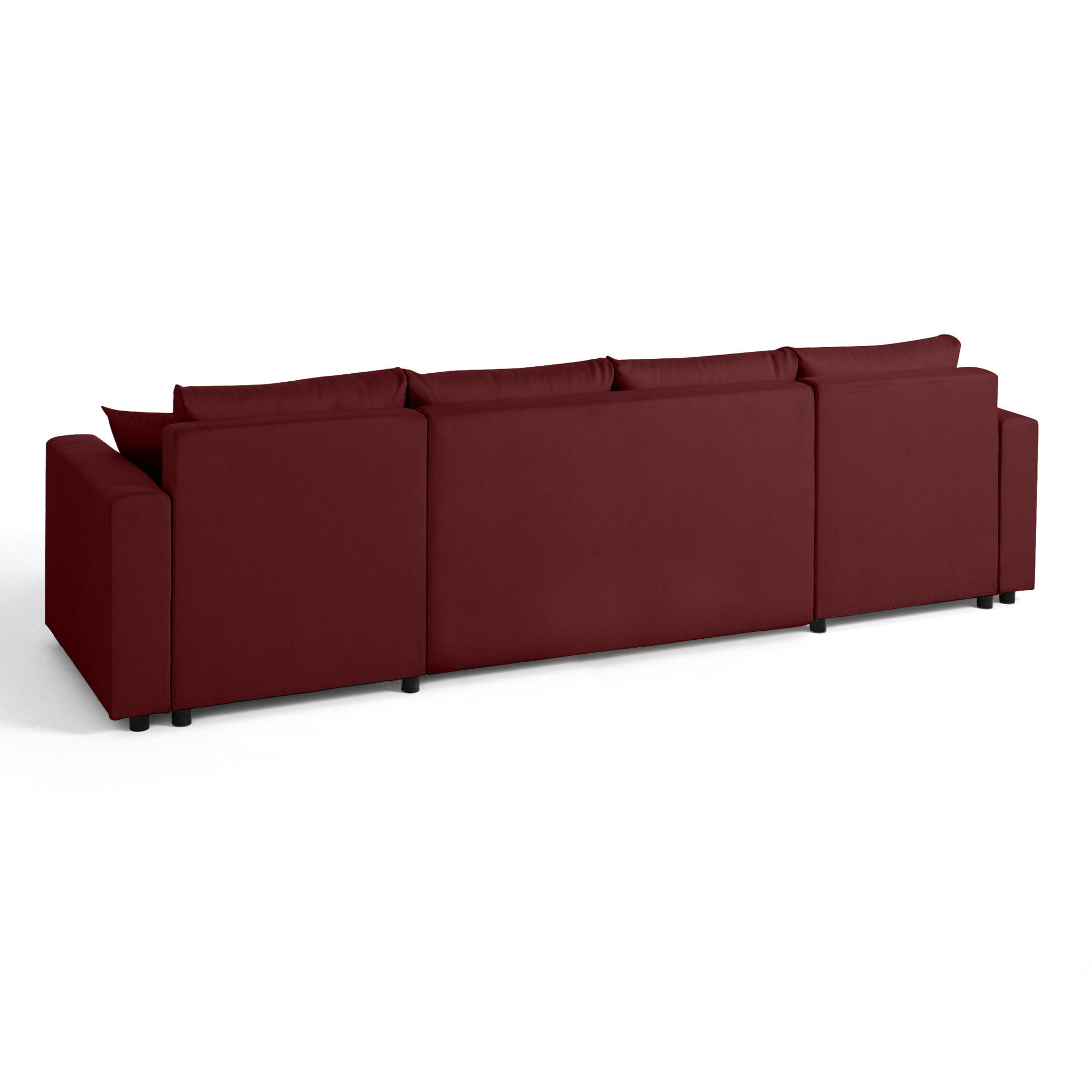 Regala - canapé panoramique - 7 places - convertible avec coffre - en tissu - Rouge