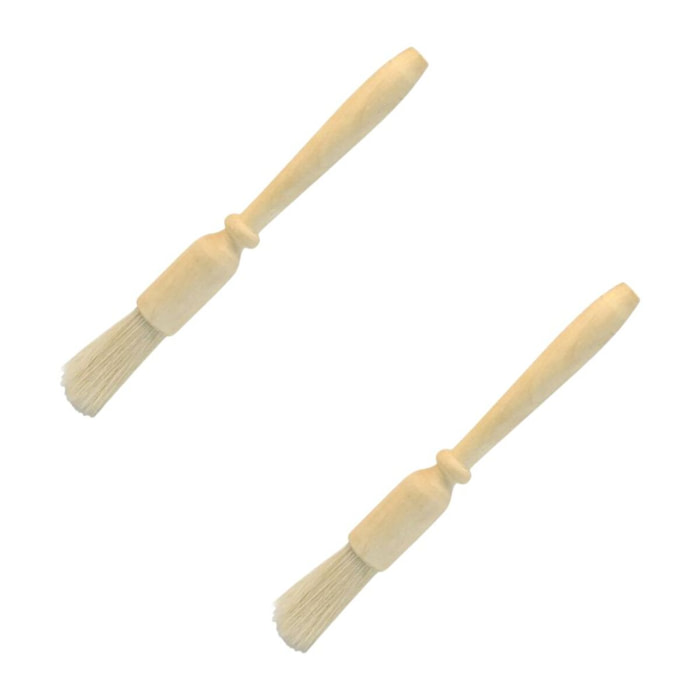 Ensemble de 2 Pinceaux de cuisine et de pâtisserie 18 cm en poils de porc Fackelmann Wood Edition