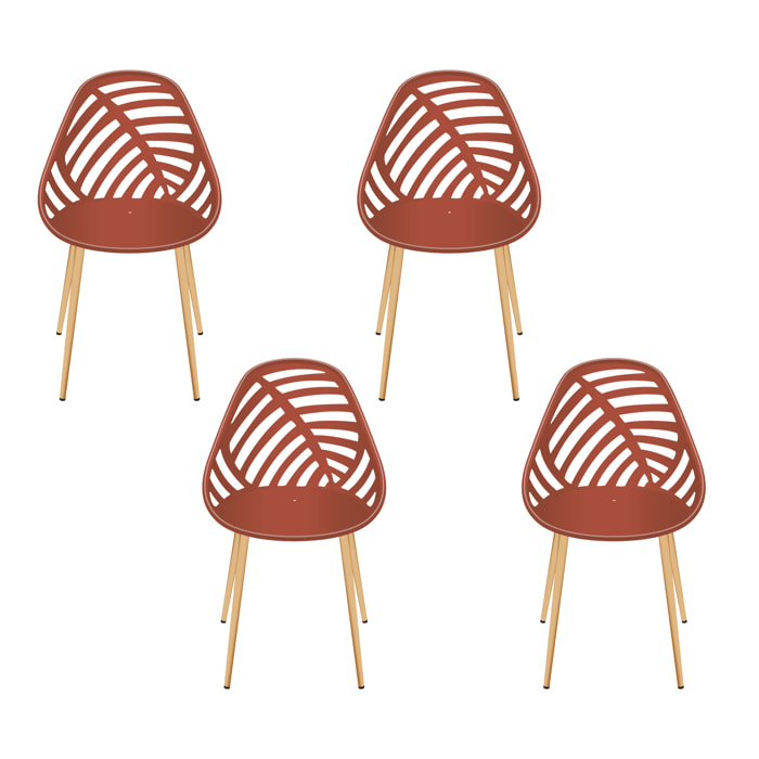 Chaise Alameda Terracotta - Lot De 4