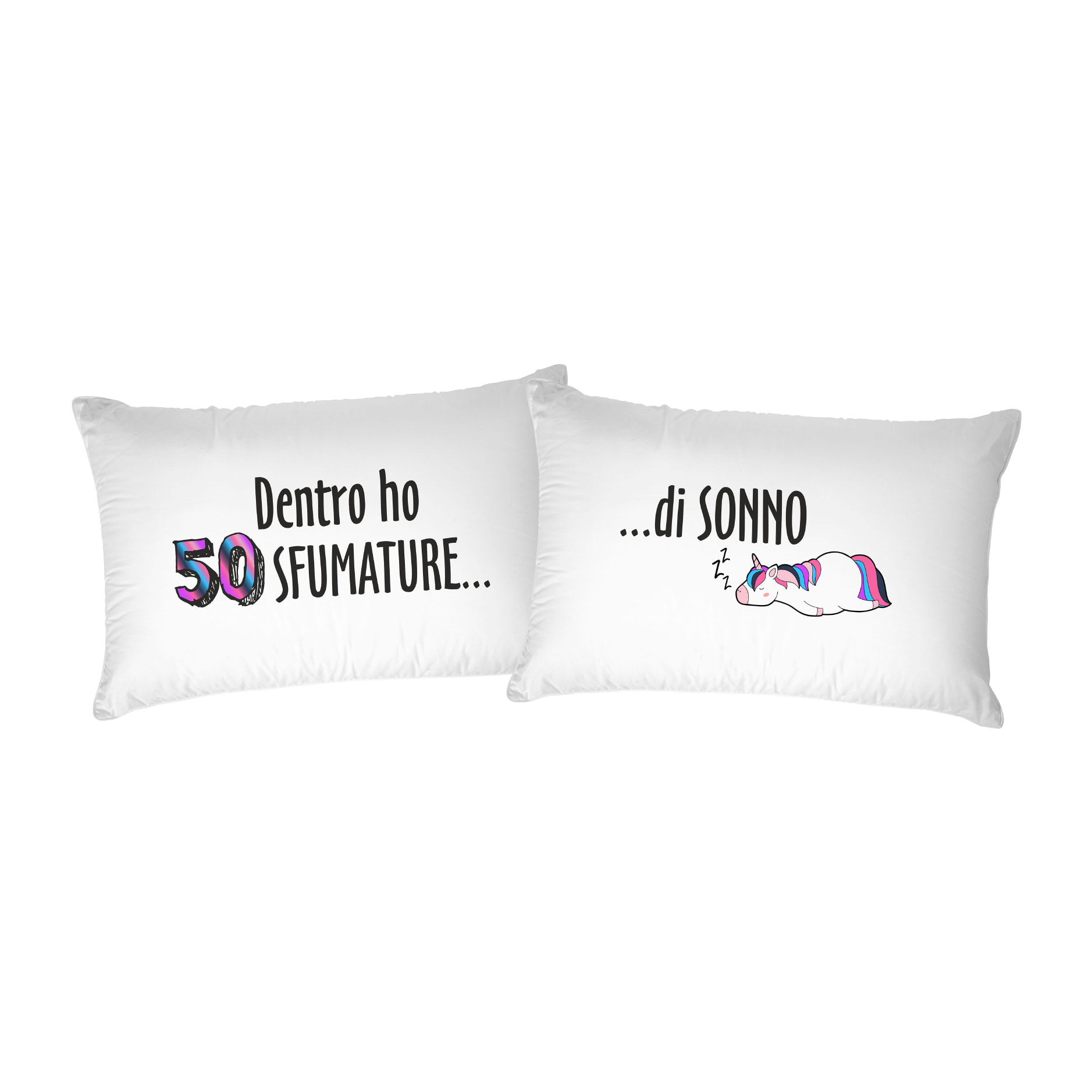 COPPIA FEDERE PRINTED, 100% Cotone, Stampa Digitale, Made in Italy - 45