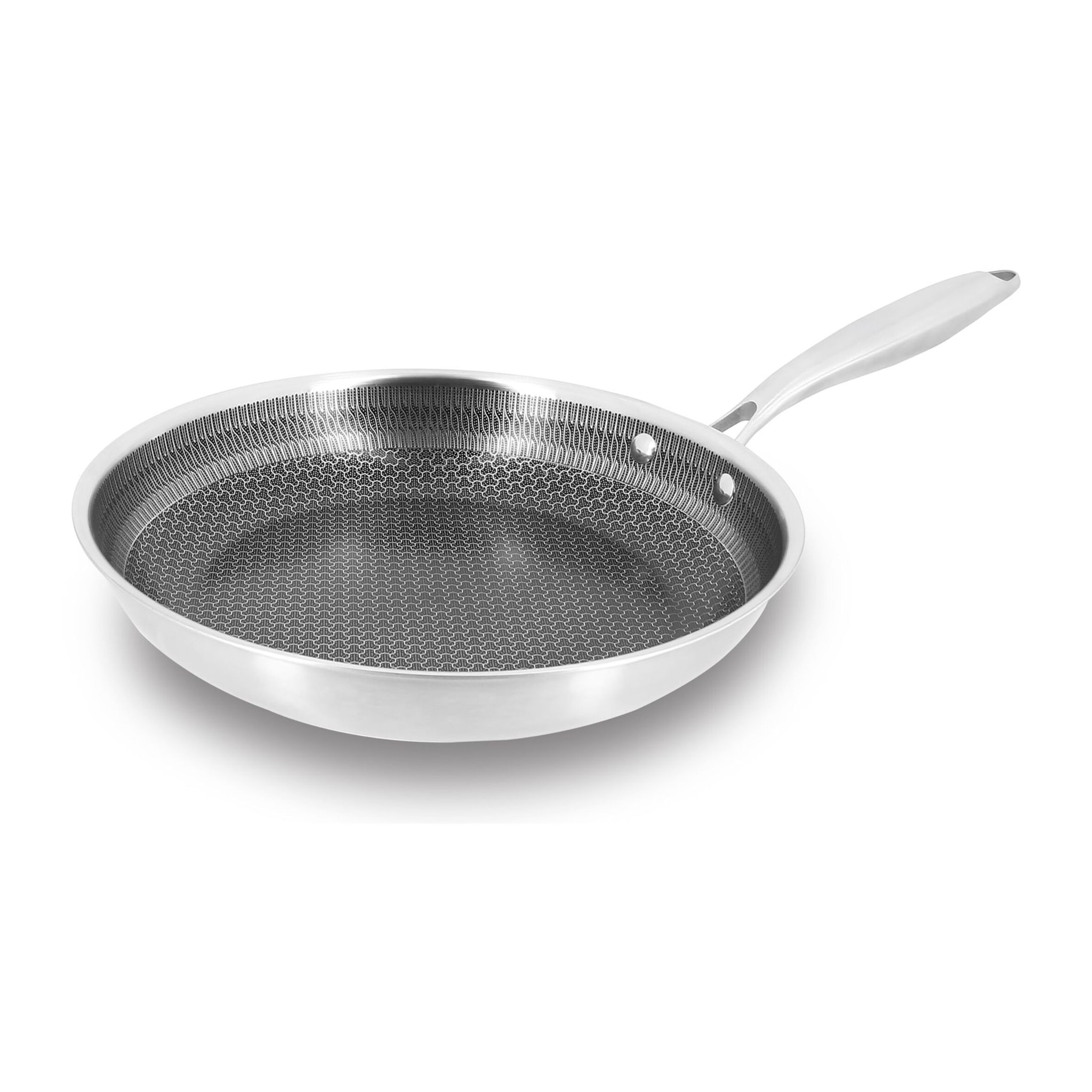 Poêle en acier inoxydable et revêtement antiadhésif 24cm - tous feux TRINOX