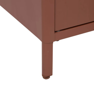 Buffet de jardin Ironia en acier galvanisé acajou