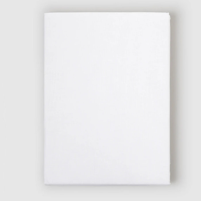 Juego de sábanas algodón lisas blanco