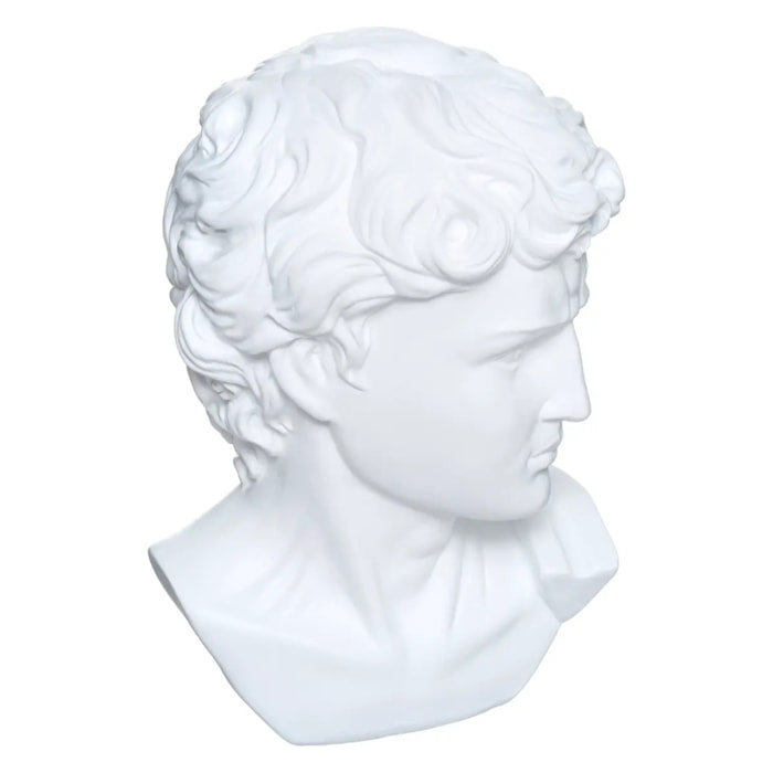 Statuette "David" - résine - blanc H26 cm
