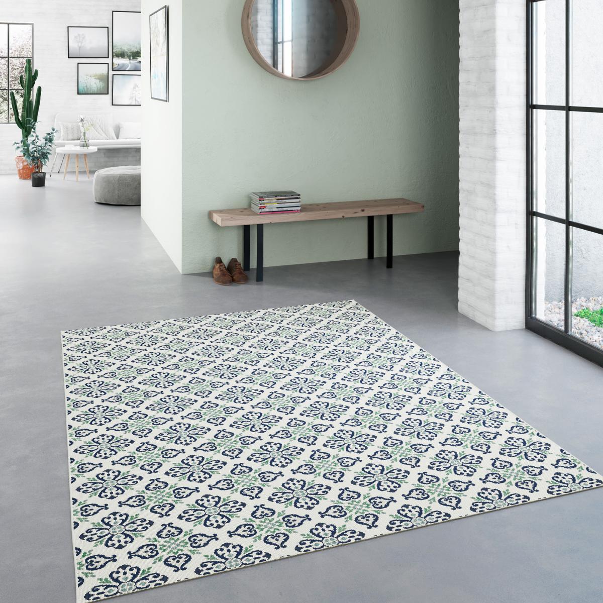 Tapis extérieur tissé kilim rectangle LALE